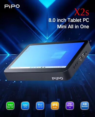 2026 New Pipo X2S Mini PC 8 Inch IPS Touch Screen Windows 10 OS Tablet PC J4005 Dual-core CPU 4G Ram