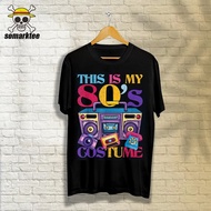 80s Music 80s Costume Party Unisex Shirt Retro 80s Men's and Women's Extra Large Cotton T-shirt