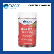 Healthy Secrets | Trace Minerals , Vitamin D3 + K2 Gummies, Strawberry, 60 Gummies