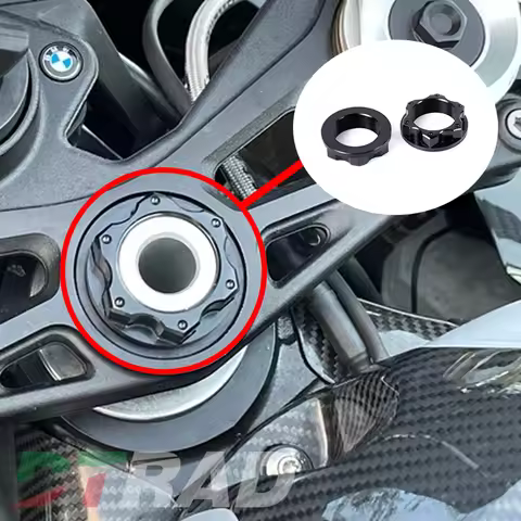 TWM CNC ALUMINUM Central Console Steering Stem Nut Universal M28X1.0 FOR BMW S1000RR 2009-2022 S1000