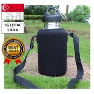 [SG FREE 🚚] 2000ml Travel Stainless Steel Tea Water Bottle Carrier Insulated Bag Holder