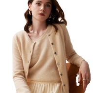 ECINOS - Jennie Hairy Wool Knitted Cardigan | Women's Tops | Women's Cardigan