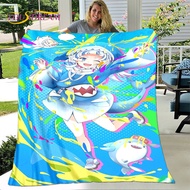 Gawr Gura Hololive Cute Anime Soft Plush Blanket,Flannel Blanket Throw Blanket for Living Room Bedro