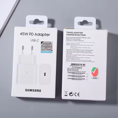 SAMSUNG PD 45W Super Fast Charging Power Adapter EU PD PPS Quick Charge For Galaxy S26 S25 FE S24 S2
