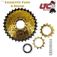 MTB Sprocket/Cogs Cassette Type 8 and 9 Speed (GOLD)