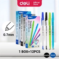 Deli Ballpoint Pen (0.7mm) Smooth Writing Smear Free Office Supplies Ball Point Pen Borong Murah  [1