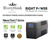 RIGHT POWER 2200VA UPS (POWERTANK F2200P) AVR AVS AUTOMATIC VOLTAGE STABILIZER REGULATOR - 4 UK OUTP