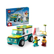 Lego City 603 Emergency Ambulance and Snowboarder 79 Pcs Original (4 Years+) - Toys
