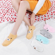 Little Bear Women Socks Boat Socks Socks Ladies Socks Cartoon Invisible Socks for Women