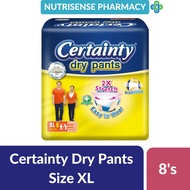 CERTAINTY ADULT DIAPERS DRYPANTS REGULAR (XL - 8'S)