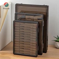 EMERAY Certificate Storage Box, Plastic Dustproof A4 File Box, Durable Multifunctional Transparent A