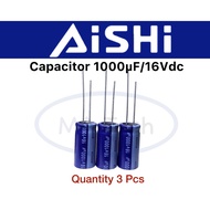 1000uf 16v Capacitor 1000uF16V 1000uF16V C 16v1000uf (1 Set Has 3 Pieces)
