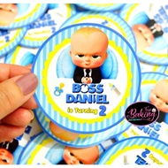 Baby Boss Sticker Pudding Birthday Souvenir Rice Box Hampers Stickers