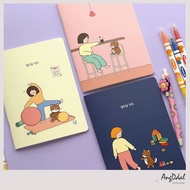 [Korean product] PinkFOOT Puppy Monthly Planner/ 12 months Undated - 1 year Diary schedule/ Cute Sta