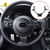ES OEM/ODM 100% Real Carbon Fiber Interior Accessories Steering Wheel Trim Cover For Subaru BRZ Toyota 86