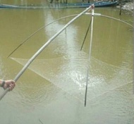 jaring anco tangkul 2m x 2m lubang 1/2 inchi benang 020 hancau sirib