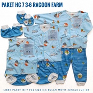 Libby baby size baby clothes package / 3-6 months contains 7 pieces, Jungle Junior motif