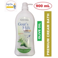 Ginvera Goat’s Milk Premium Cream Bath Olive Oil -900 mL