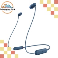 Sony Wireless Earphones WI-C100: Bluetooth Compatible 25 Hours Stamina IPX4 Splashproof DSEE Blue WI