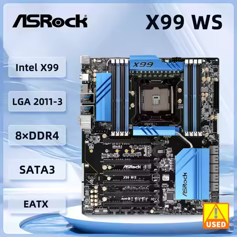 ASRock X99 WS Motherboardintel x99 LGA 2011-3 DDR4 128GB support 6900 E5-2637 E5-2609 E5-2652 E5-269