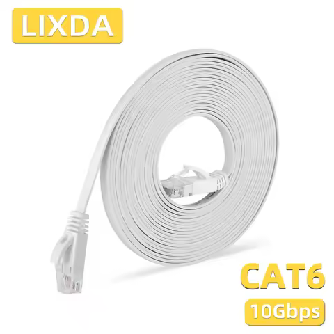 CAT6 Ethernet Cable Flat UTP Network Cable 50M RJ45 Patch LAN Cable Ethernet CAT 6 0.1M 0.2M 0.3M 20