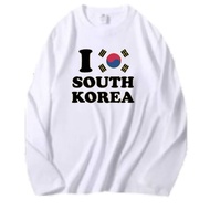 NEW ARRIVAL I LOVE SOUTH KOREA UNISEX XS-5XL LONG SLEEVE T-SHIRT 100%COTTON PREMIUM QUALITY READY ST