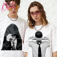 Cupids Monochrome Portrait Oversized Unisex Tee, Korean style Graphic Streetwear