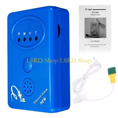 L8RD Adult Baby Bedwetting Enuresis Urine Bed Wetting Alarm +Sensor With Clamp Blue