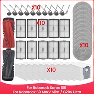 For Roborock Saros 10R / Roborock S9 Maxv Slim / G20S Ultra Spare Parts Brush Hepa Filter Mop Cloth 