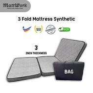 MATTWORK ARTIC 3" Tilam Single Lipat 3 Fold Mattress Single Mattress Tilam Lipat Single Foldable Mat