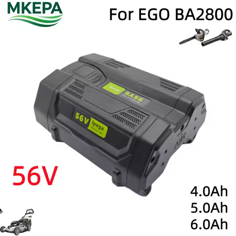 56V 6000mAh replacement Li-ion battery, Compatible For EGO BA2800 BA2800T BA4200 BA4200T BA1400 BA14