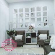 ☬✿Wainscoting ,Ikea Cermin Size（Sudah Potong 45°c）,Kayu Frame Mirror size frame，Grand