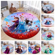 Disney Frozen Elsa Princess & Anna Princess Lovely Round Print Rug Thickened Anti Slip for Kids Bedr