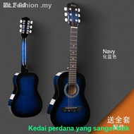 【Ready-Stock现货】▽Penghantaran percuma 30-inci pemula gitar akustik uniseks balada enam tali gitar kecil untuk menghantar