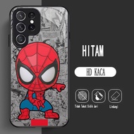 Y-1 Spider-Man HD Glass Casing for Samsung Galaxy S24 S21 S25 Plus Ultra FE Case
