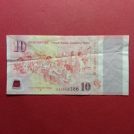 uang polymer Singapura 10 Dollar commemorative Caring Community Active