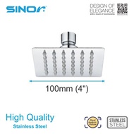 Sinor SH-711-S4 Stainless Steel 4 inches Square Ultra Thin Shower Head Set