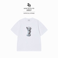 ADLV [acme de la vie] เสื้อยืด Oversize รุ่น Ac Bear Statue Of Liberty Short Sleeve T-Shirt White (5