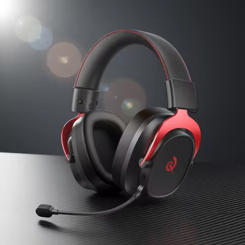 QCY Heroad VT200 Wireless Gaming Headset Detach Mic Over Ear Headphone Tri-Mode 7.1 Surround Sound f
