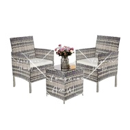 AIHome💕โซฟารับแขก โต๊ะรับแขกในสวน โต๊ะชุดหวายเทียมพลาสติก ทนแดดฝน รับน้ำหนักได้เยอะ