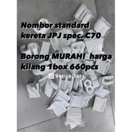 BORONG MURAH 660pcs C70 car number plate wordings only ***jpj approved*** C70 nombor plat kereta nombor sahaja