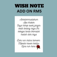 Wish Card | Gift Card | Stickers Wish Note A6