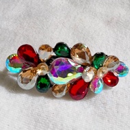 [Cho tóc vừa hoặc ít_size 8cm] Kẹp tóc trung niên hoa đá cho nữ quà tặng mẹ cao cấp