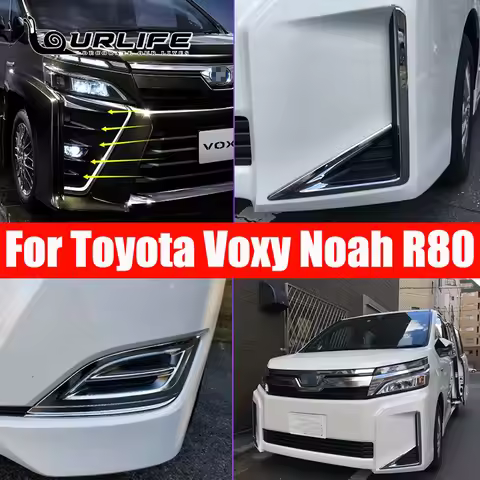 For Toyota Noah Voxy 80 Series 2018 2019 2020 2021 ABS Chrome Front Fog Light Lamps Cover Trims Fogl