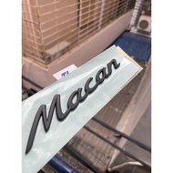 Macan Logo - macan porsche lettering - black macan stamp