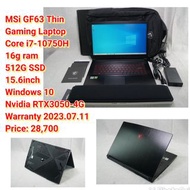 MSi GF63 ThinGaming LaptopCore i7-10750H