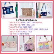 Casing cute soft silicone For Samsung Tab A8 10.5 SM-X200 X205 A7 Lite 8.7 T220 T225 T500 T505 T507 Cover A 8.0 T290 T295 S6 Lite P610 P615 P613 P619 T510 T515 Kids tablet case