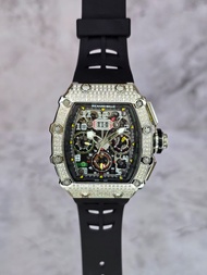 JAM TANGAN PRIA SULTAN SUPER HIGH GRADE RICHARD MILLE RM 11-03 Frosted Diamond 1:1 CLONE CURVEX CRYS