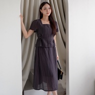 JOUETA | Yena Top & Yena Skirt | Black Oneset Tancel Material