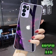 Softcase Kaca Macaroon Lilac OPPO A16 (SL1) - Case Lilac OPPO A16 - Case  HP OPPO A16 - Case Macaron Kaca Lilac HP OPPO A16  Kesing HP OPPO A16- Softcase HP OPPO A16- Softcase OPPO A16  Silikon OPPO A16 Terbaru Case cute CASE TERBARU CASING HP Case Custom